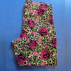 Betsy Johnson x Torrid rose and animal print leggings